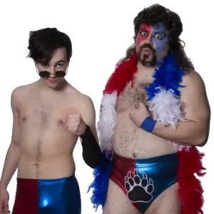 Riley and Sassy Bear stood together as a tag team