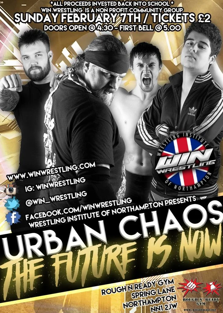 Urban Chaos the Future is now poster featuring the man known as Fowler, Dean Graves, Ross Lee and Kid Max