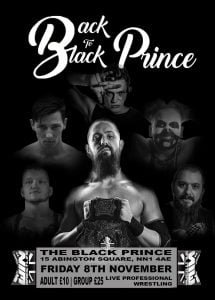 Back to the Black Prince is wretten at the top with CJ Carter in the middle the nsurrounded by others like the bohemian rhapsody music video.