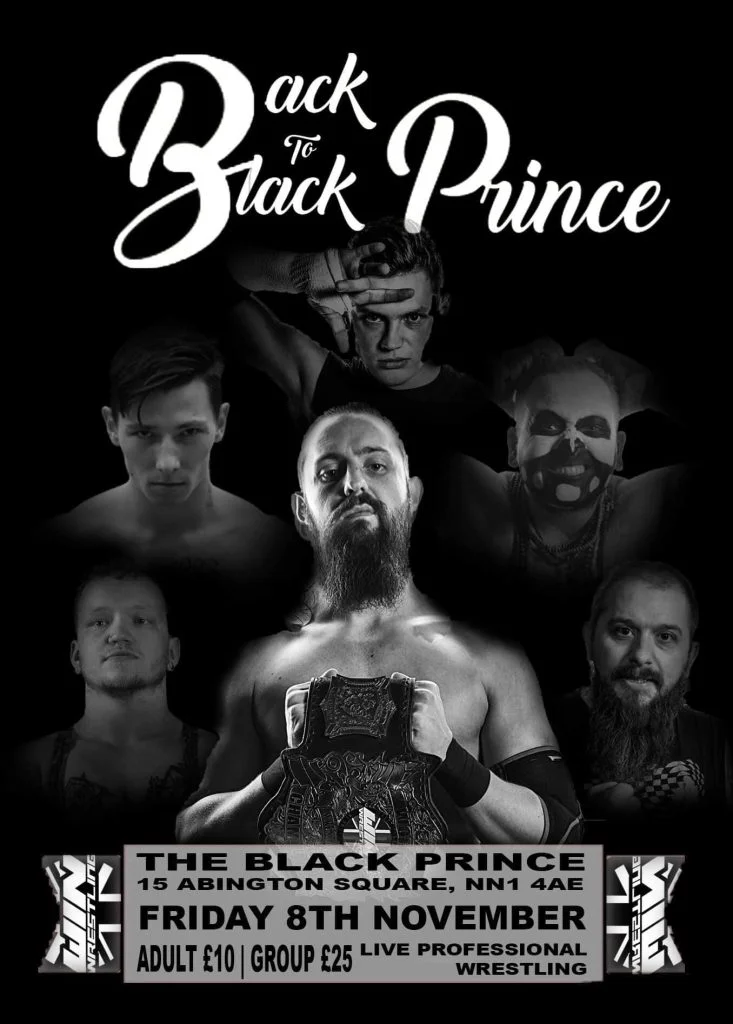 Back to the Black Prince is wretten at the top with CJ Carter in the middle the nsurrounded by others like the bohemian rhapsody music video.