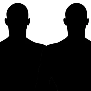 a placeholder graphic with two male silhouettes