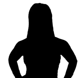 a placeholder graphic with a female silhouette