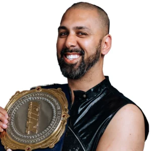 A smiling RJ Singh holds the OTA championship